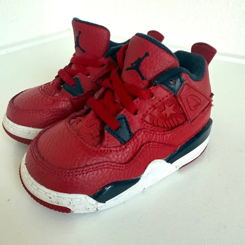 Nike Jordan 4 Retro SE PS Monsoon Red Youth Sneakers Size 7C Kidcore‎